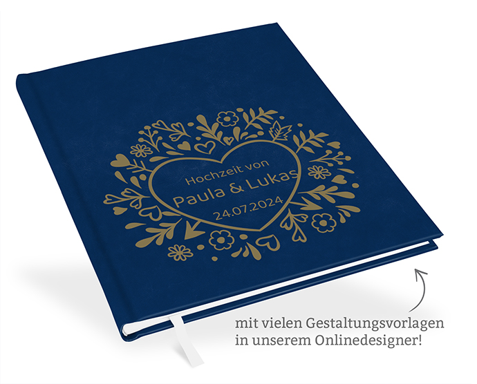 Gästebuch Hochzeit Royalblau