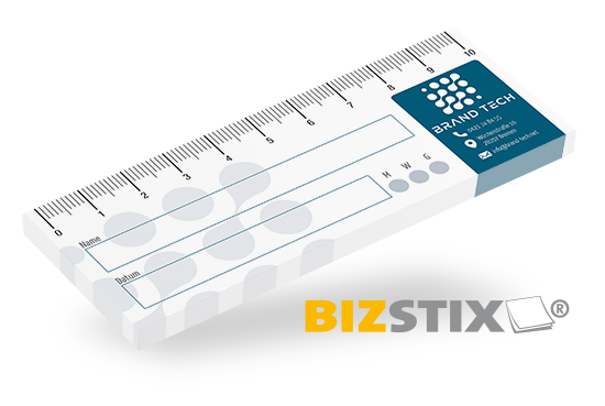 BIZSTIX® Haftnotiz-Wundlineal 10 cm individuell