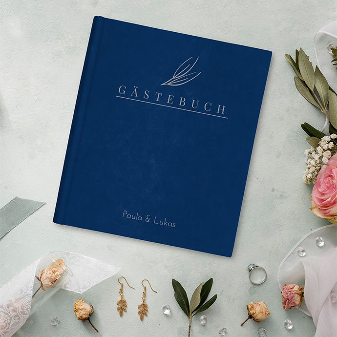 Gästebuch Hochzeit Royalblau