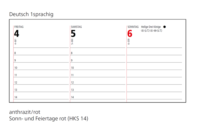 Tischquerkalender Business-Standard Softcover