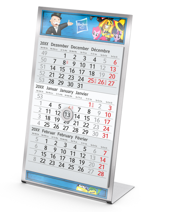 Tischkalender Desktop 3 Steel