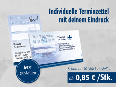Individuelle Terminzettel mit deinem Eindruck