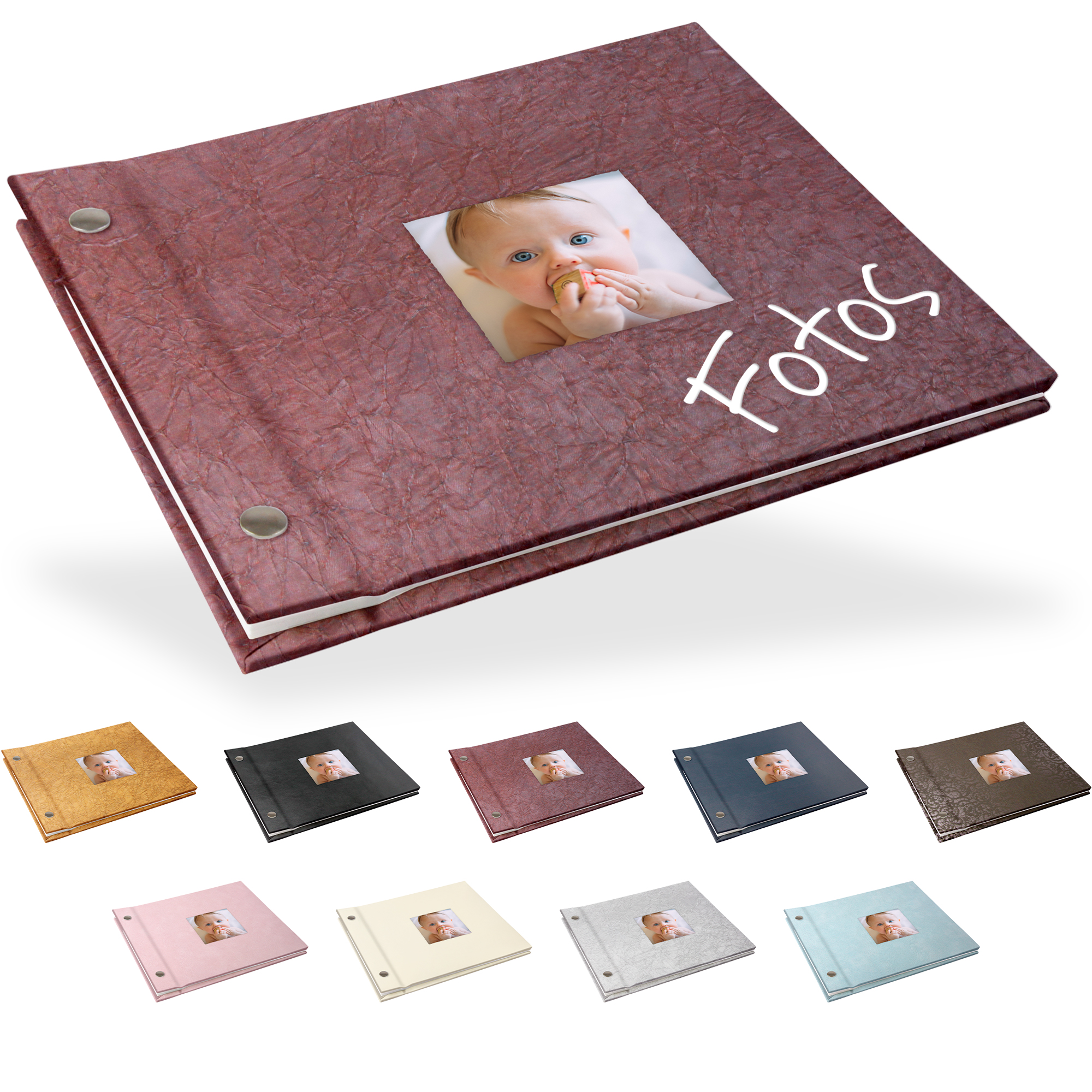 Portraitalbum Trend-Line, Format 19 x 17 cm, mit Bildausschnitt, Weiß - TLD-LW-1616