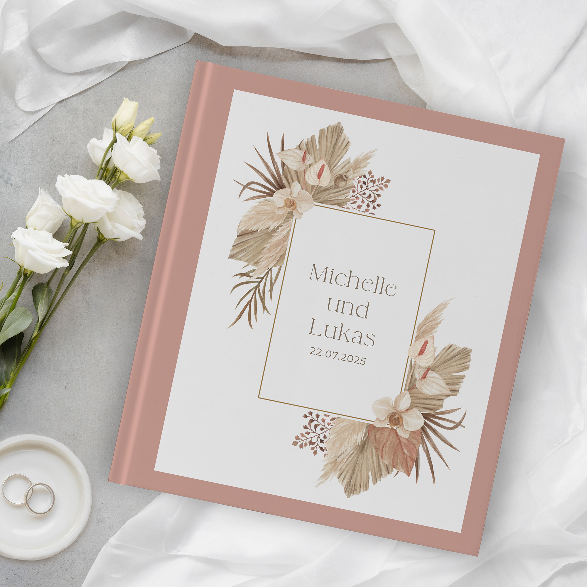 Erinnerungsbuch Hochzeit - Boho "golden haze"
