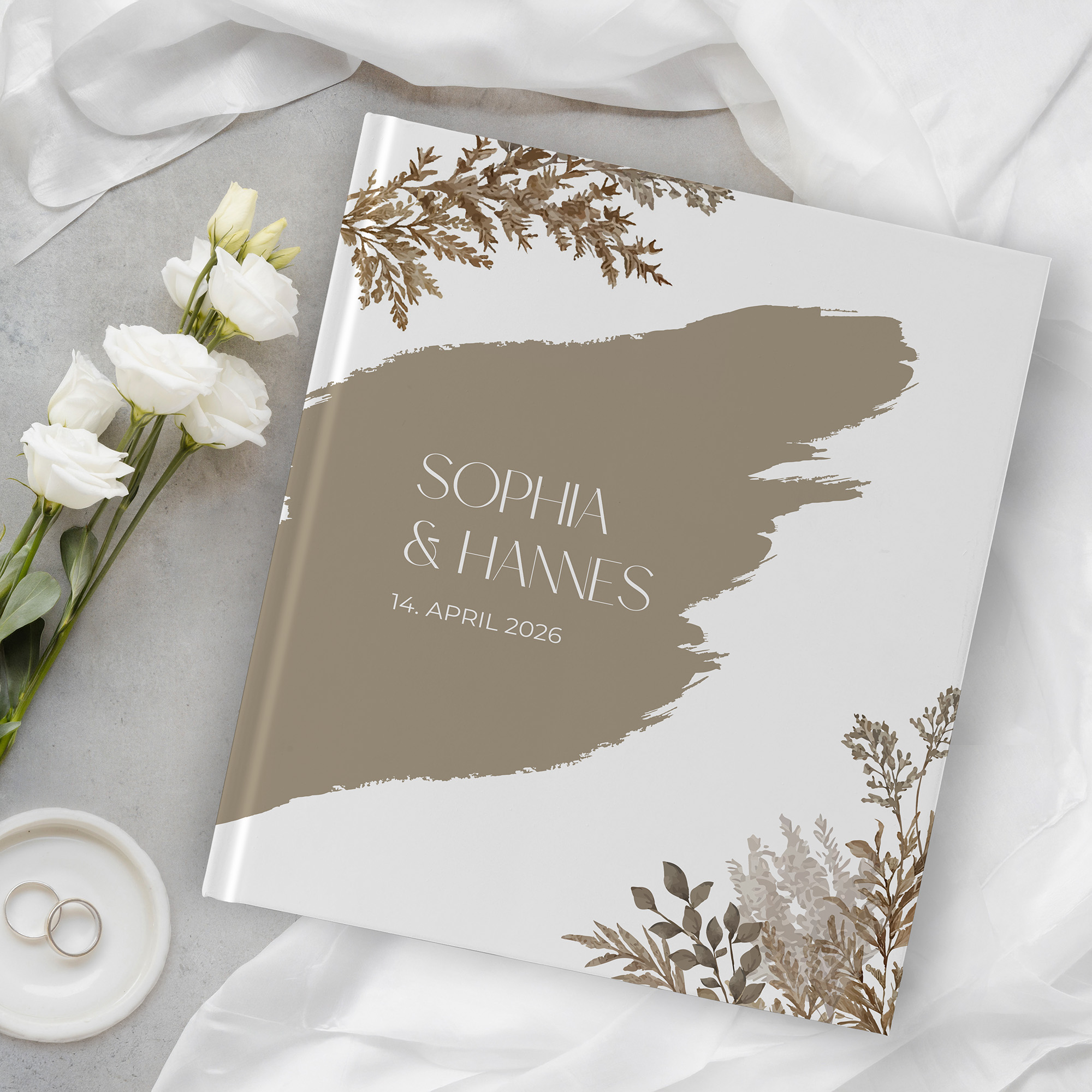 Erinnerungsbuch Hochzeit - Boho - "Earthstroke"