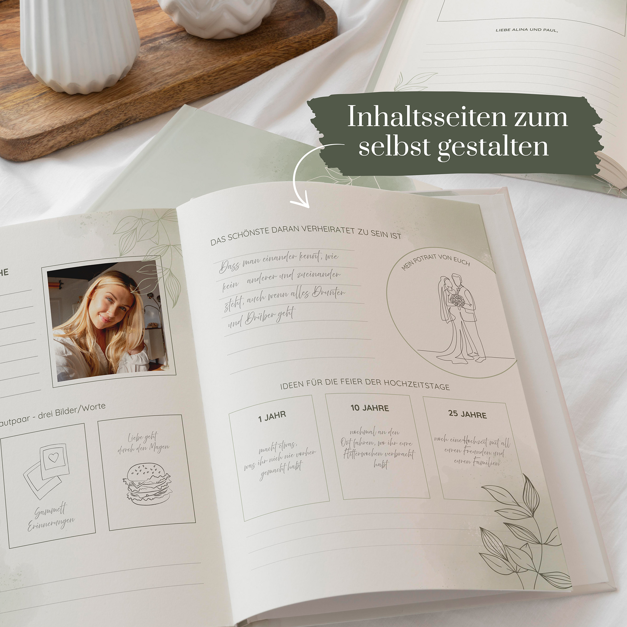 Erinnerungsbuch Hochzeit - Floral "Peony Bloom"