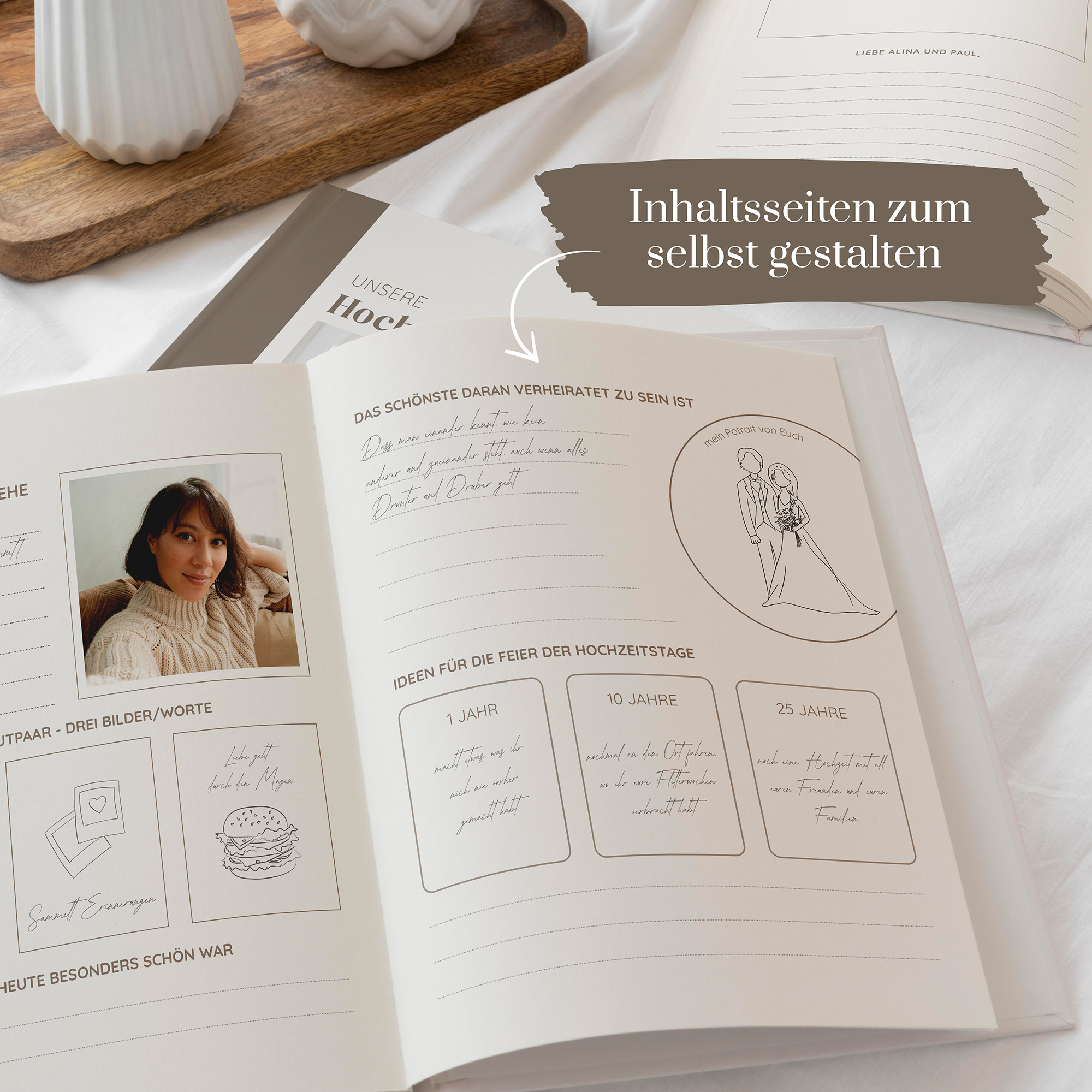 Erinnerungsbuch Hochzeit - Minimalistisch "Lille"