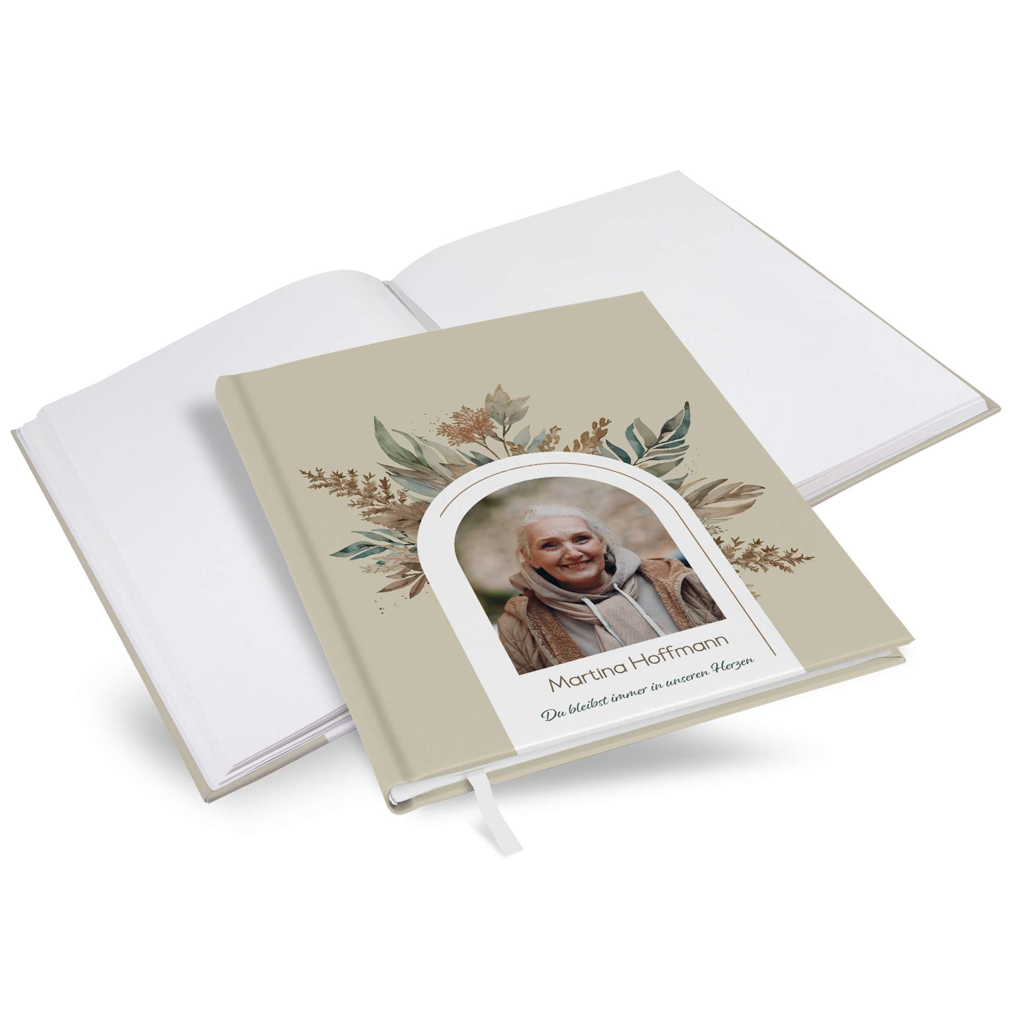 Kondolenzbuch -  Boho "bare nature" - KB-25001-B-01
