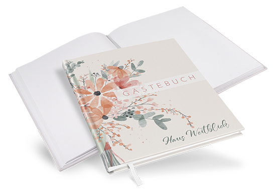 Gästebuch Ferienwohnung -  Aquarell "terracotta bloom" - GBF-25001-A-04