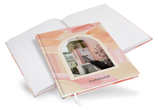 Gästebuch Ferienwohnung -  Aquarell  "sunset stroke" - GBF-25001-A-06