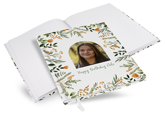 Gästebuch Geburtstag - Floral "Warm Botanicals" - GBG-25001-F-05