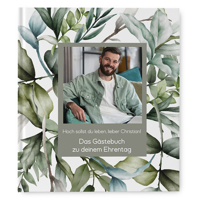 Gästebuch Geburtstag - Greenery "Calm Grove"