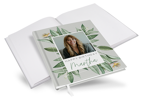 Gästebuch Geburtstag - Greenery "Green & Simple" - GBG-25001-G-09