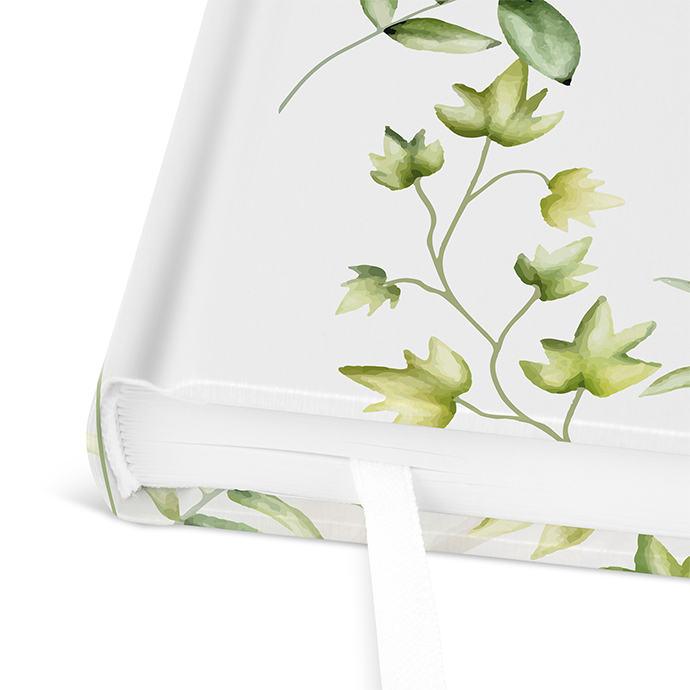 Gästebuch Taufe - Greenery "leaf light"