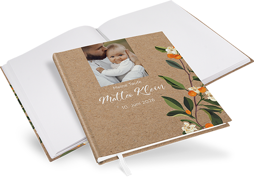 Gästebuch Taufe - Greenery "Manila 02" - GBT-25001-G-03