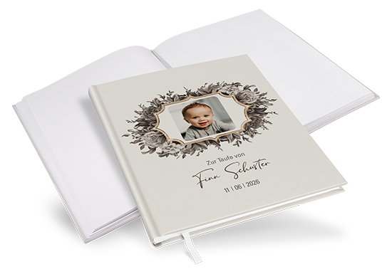 Gästebuch Taufe - Vintage "Baroque Frame" - GBT-25001-V-01